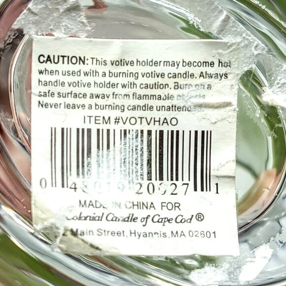 Colonial Candle Cape Cod Clear Glass Oval Candle Holders (2) - Picture 5 of 5
